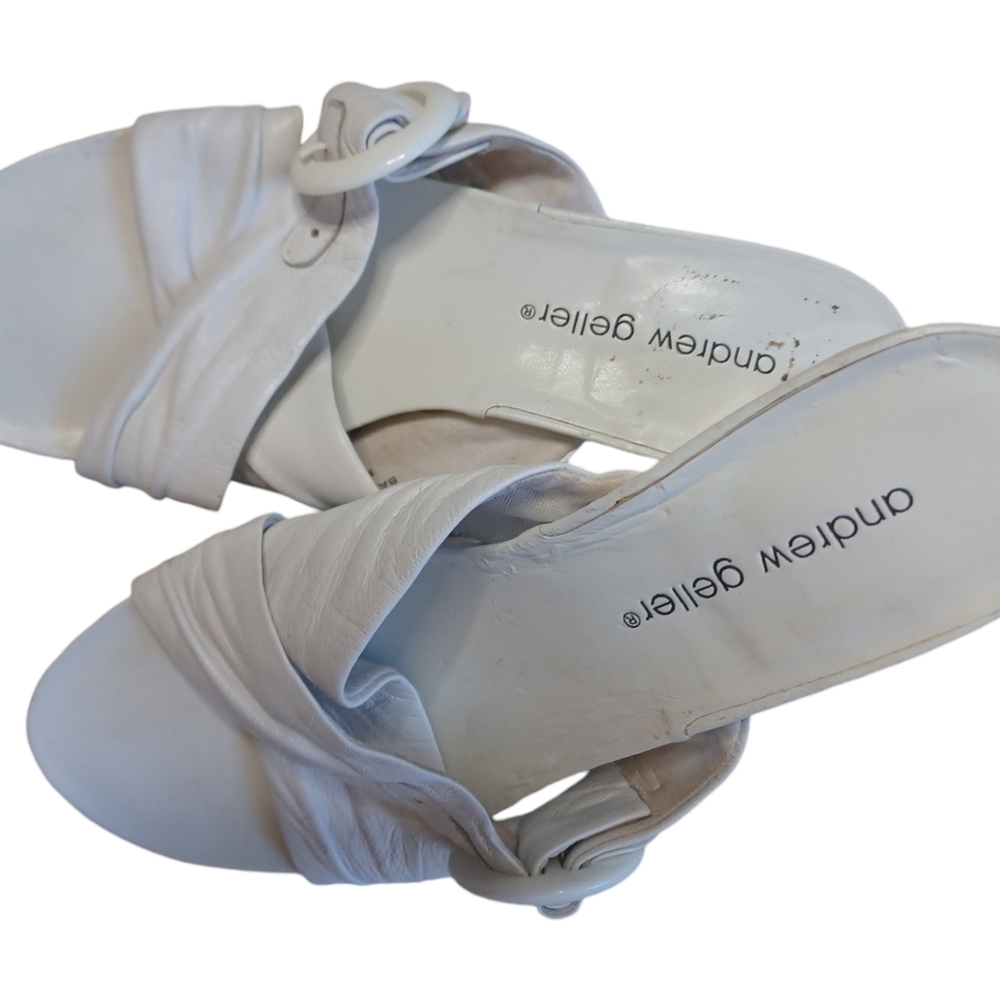 Andrew Geller Leather slide on sandals 7 M